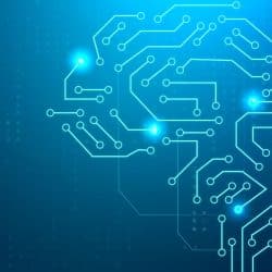 Illustration d’un cerveau numérique symbolisant l’intelligence artificielle et la transformation digitale.