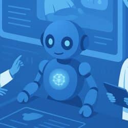 Professionnels de santé utilisant une interface IA pour surveiller à distance les constantes d’un patient à domicile, dans un cadre sécurisé.